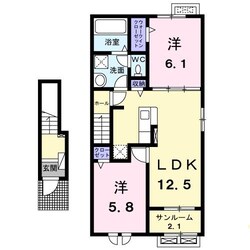 新発田駅 徒歩24分 2階の物件間取画像